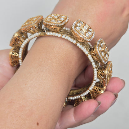 Jaal Kundan Kada Bangles