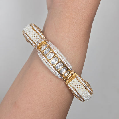 Pearl Kundan Heritage Bangle