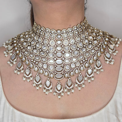 Royal Kundan Polki Choker Necklace Set