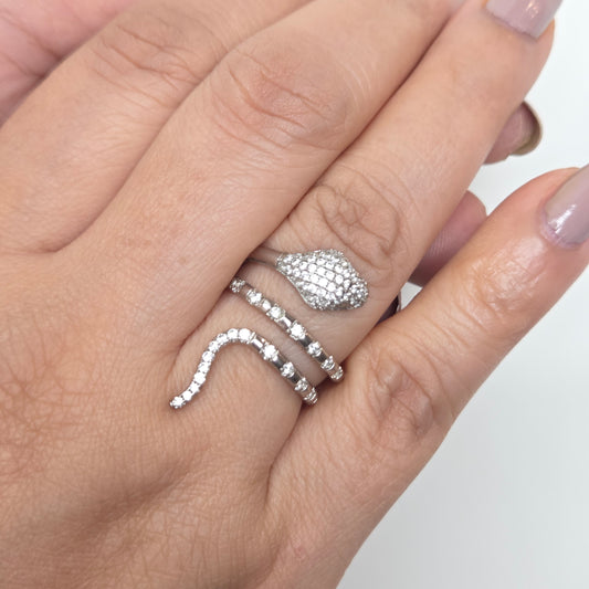 Zircon Snake Wrap Ring