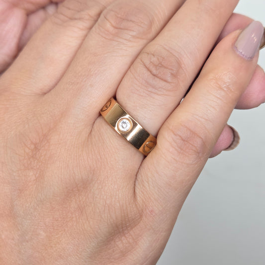 Gold Toned Minimal Band Ring