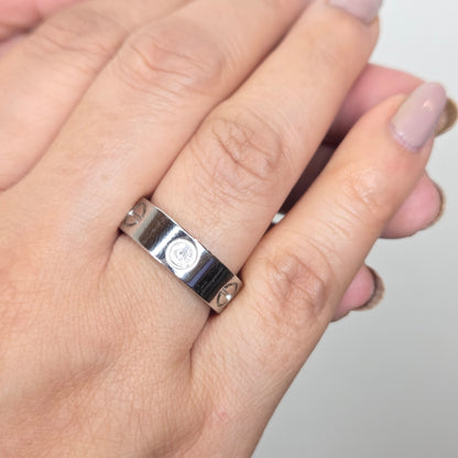 Silver Finish Minimal Band Ring
