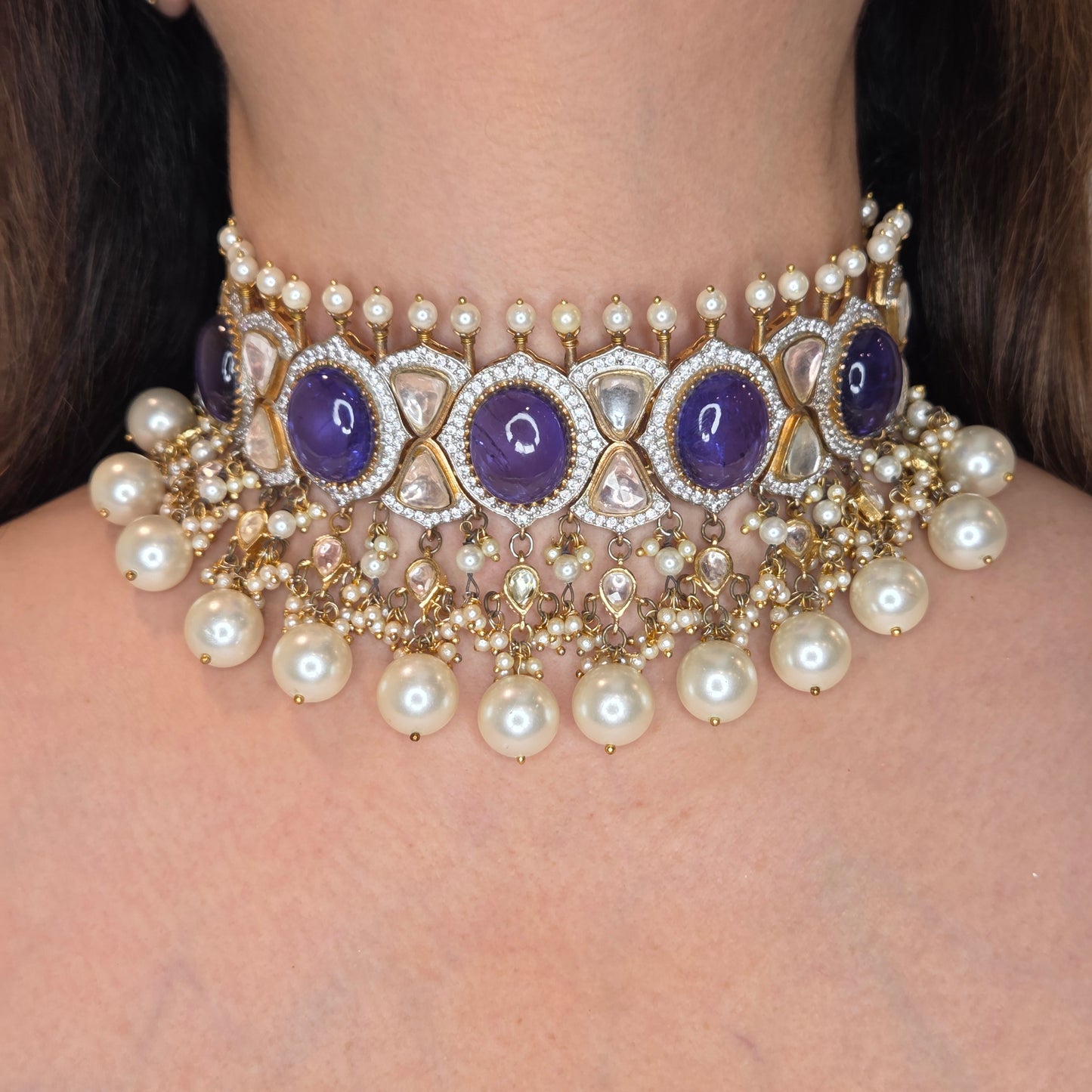 Traditional Choker Set With Earring & Maang Tikka