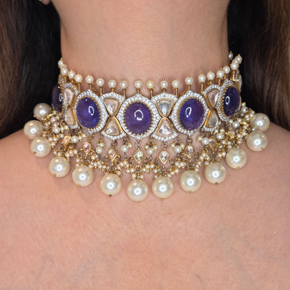 Traditional Choker Set With Earring & Maang Tikka