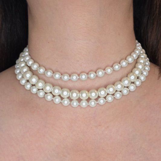 Three Layered Pearl Necklace