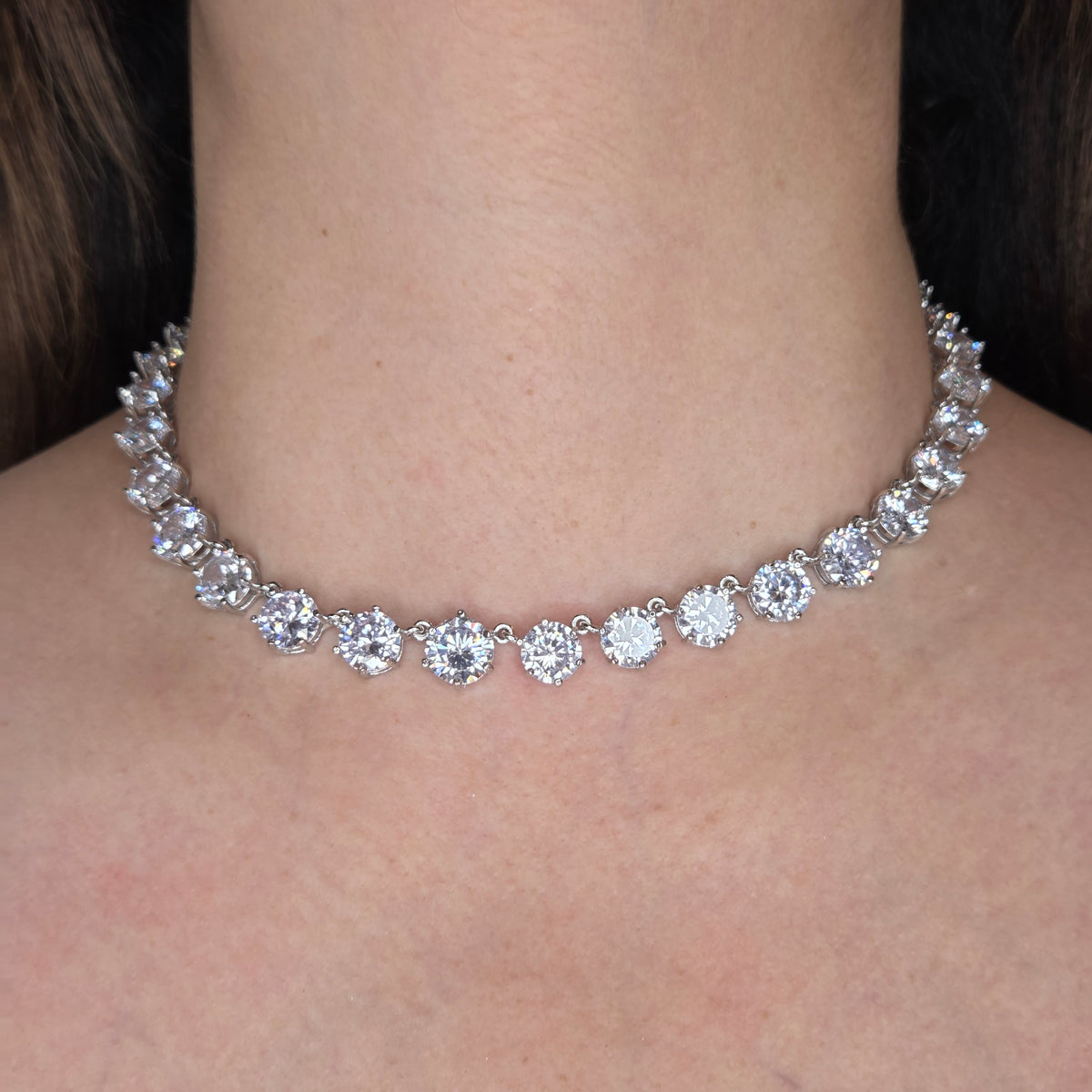Classic Solitaire CZ Necklace Set