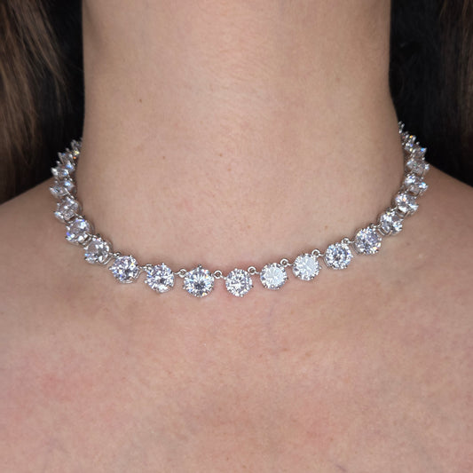 Classic Solitaire CZ Necklace Set