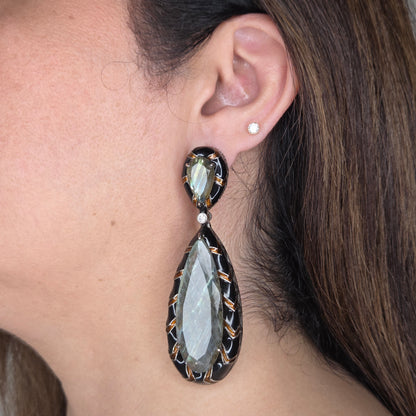 Teardrop Doublet Danglers with Enamel
