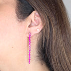 Zircon Elongated Vibrant Stone Earrings