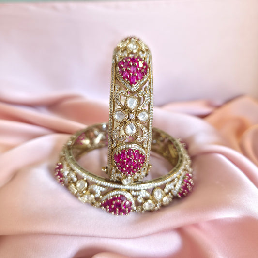 Gulab Kundan Kada Bangles
