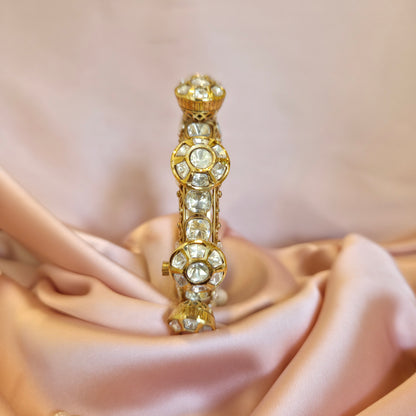 Moissanite Polki Bloom Cluster Bangle