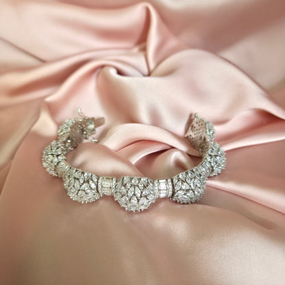 Crystal Bloom Faux Diamond Bracelet