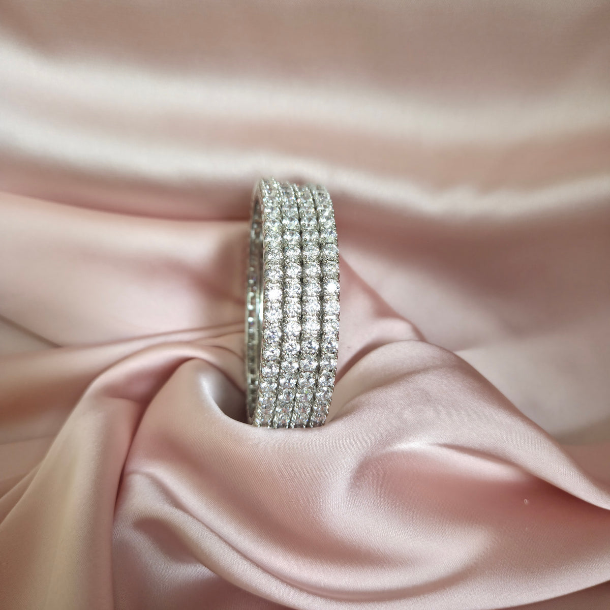 Eternal Sparkle Zircon Bangle Set of Four