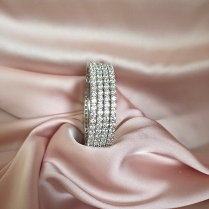 Eternal Sparkle Zircon Bangle Set of Four