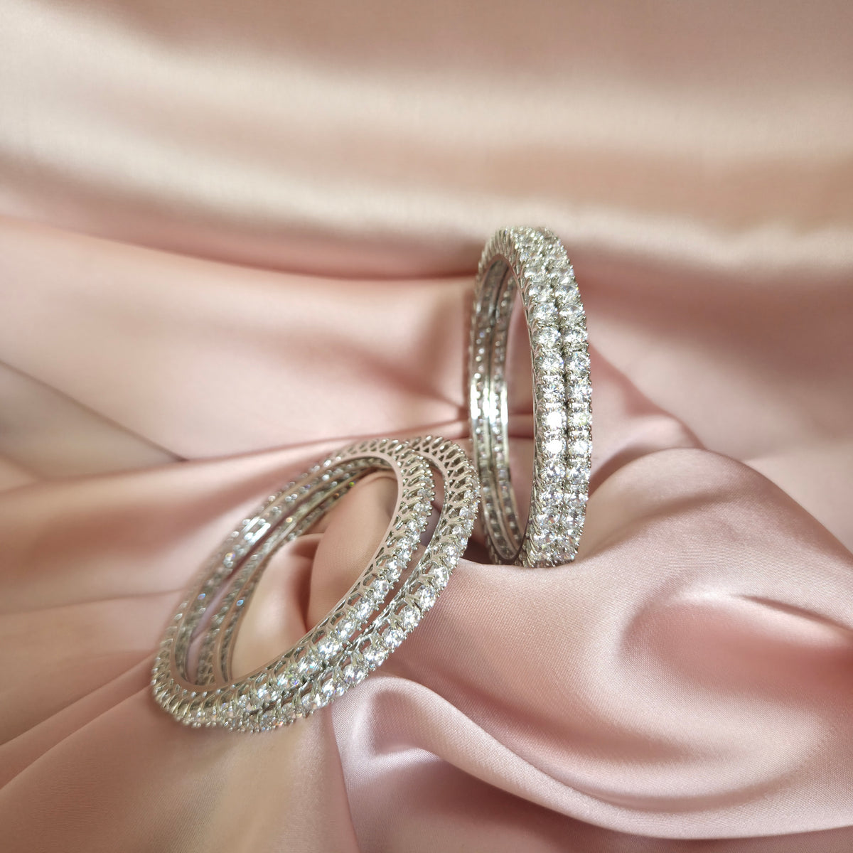 Eternal Sparkle Zircon Bangle Set of Four