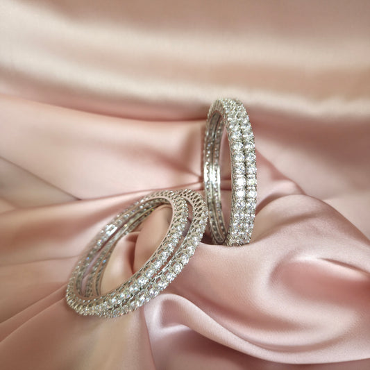 Eternal Sparkle Zircon Bangle Set of Four