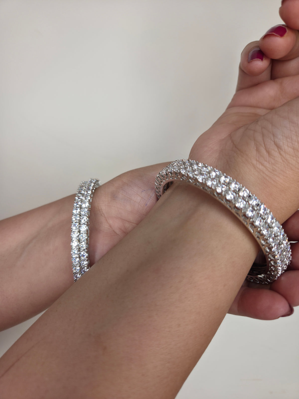Eternal Sparkle Zircon Bangle Set of Four