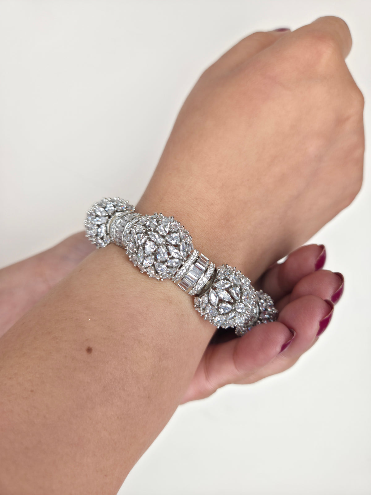 Crystal Bloom Faux Diamond Bracelet