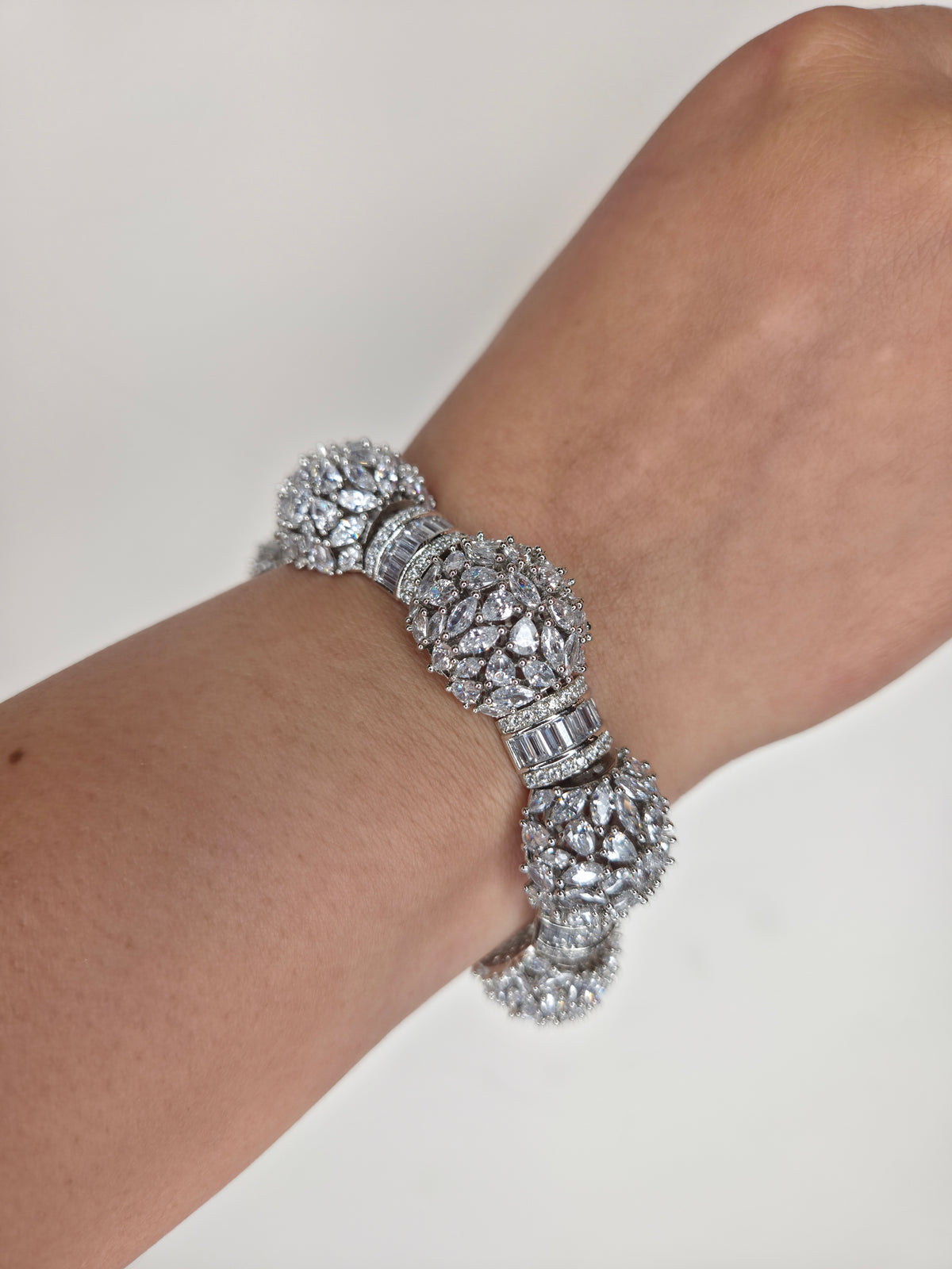 Crystal Bloom Faux Diamond Bracelet