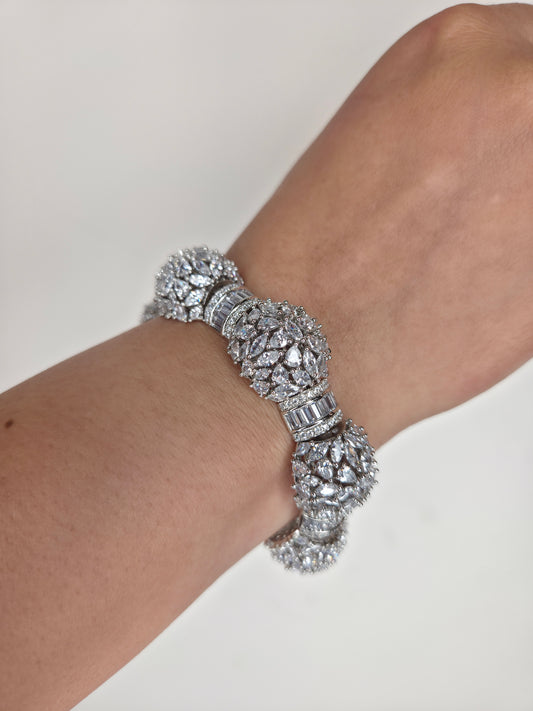 Crystal Bloom Faux Diamond Bracelet