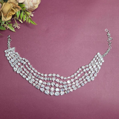 Crystal Cascade Multi-Layer Necklace Set