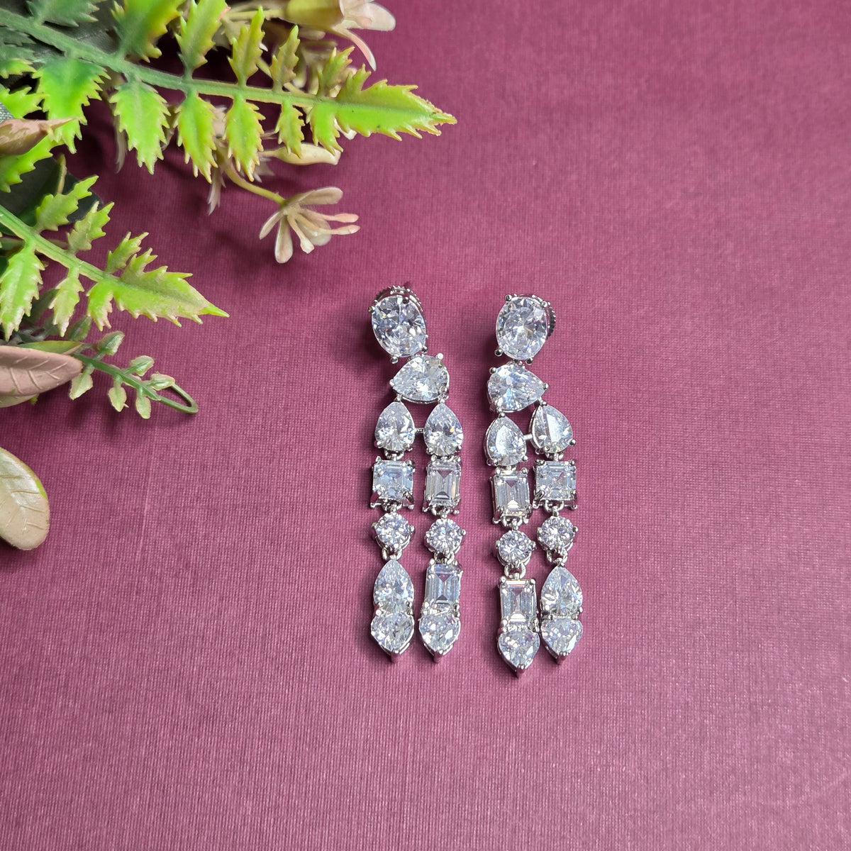 Crystal Cascade Multi-Layer Necklace Set