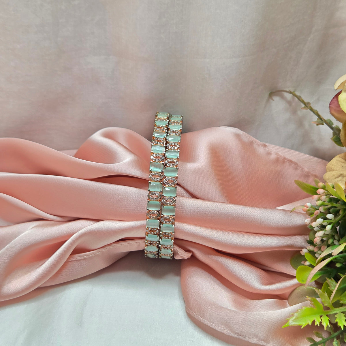 Aqua Stone Pastel Bangle Set