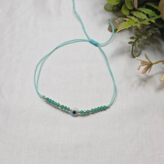 Blue Beaded Evil Eye Rakhi