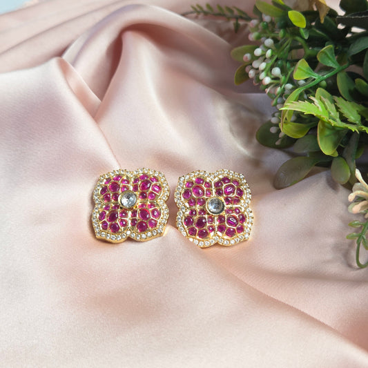 Classic Kundan Stud Earrings