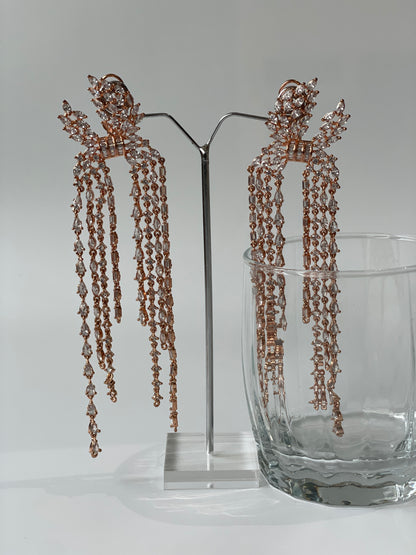 Rose Gold Polish Long Earring