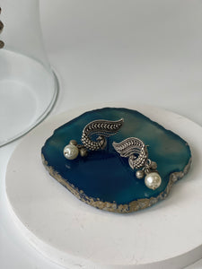 Oxidised Necklace Set with Turquoise Detailing