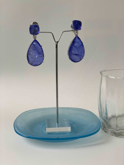 Clear Crystal Tear Drop Doublet EarringsStudio6Jewels