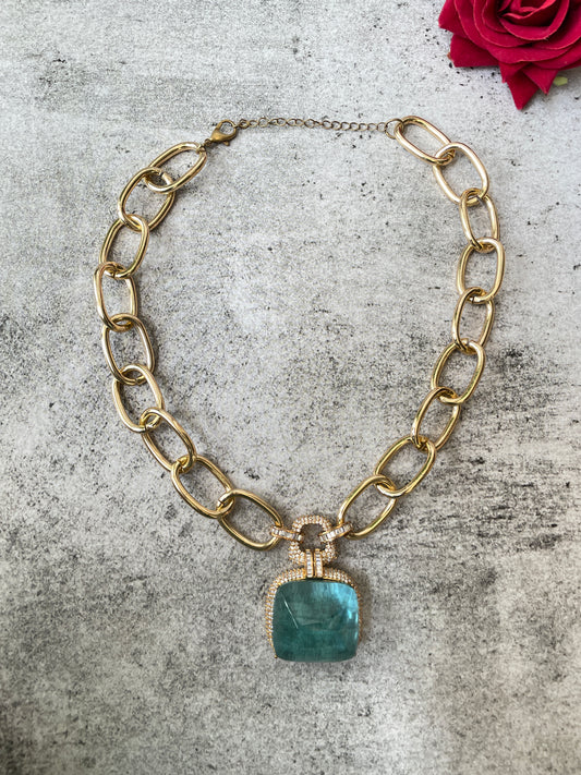 Chunky Chained Doublet Necklace