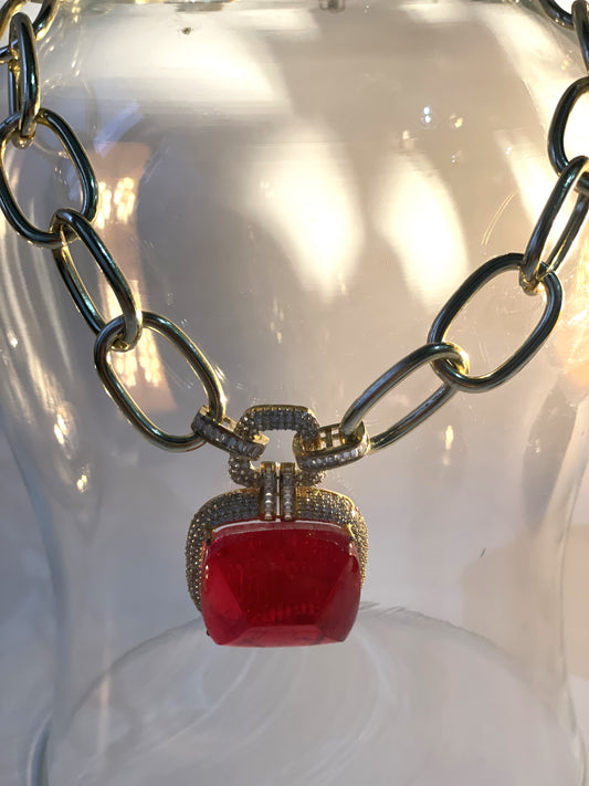 Chunky Chained Doublet Necklace