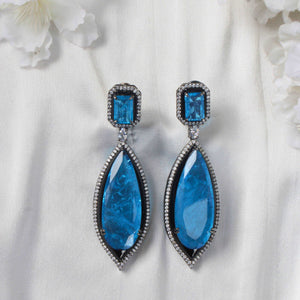 Enamel with Zircon and Blue Crystal EarringsStudio6Jewels