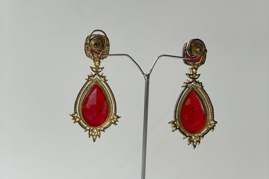 Doublet Dangling Earrings with Zircon Accents
