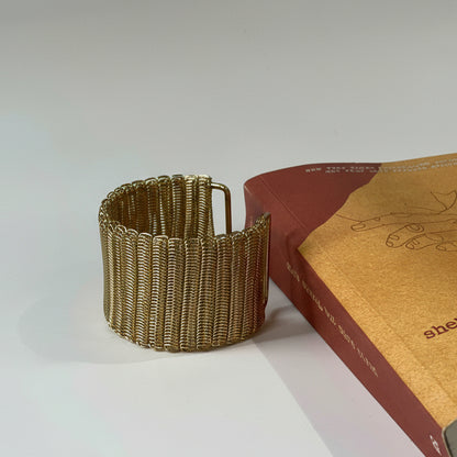 Chunky Gold Finish Cuff BraceletStudio6Jewels