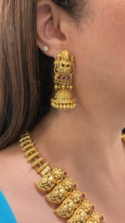 Temple Motif Necklace Set