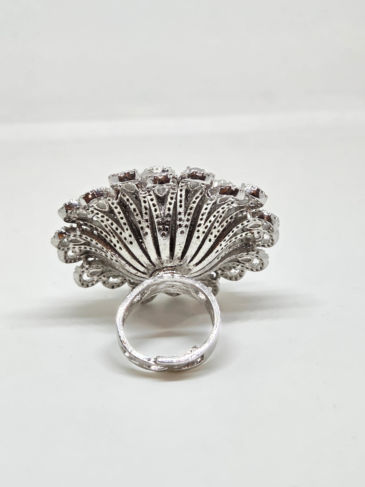 Intricate Zircon Statement Ring