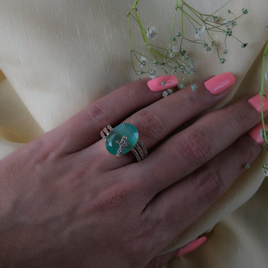 Coloured Stone Cocktail Ring