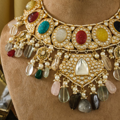 Kundan and Navratna Complete Bridal Set