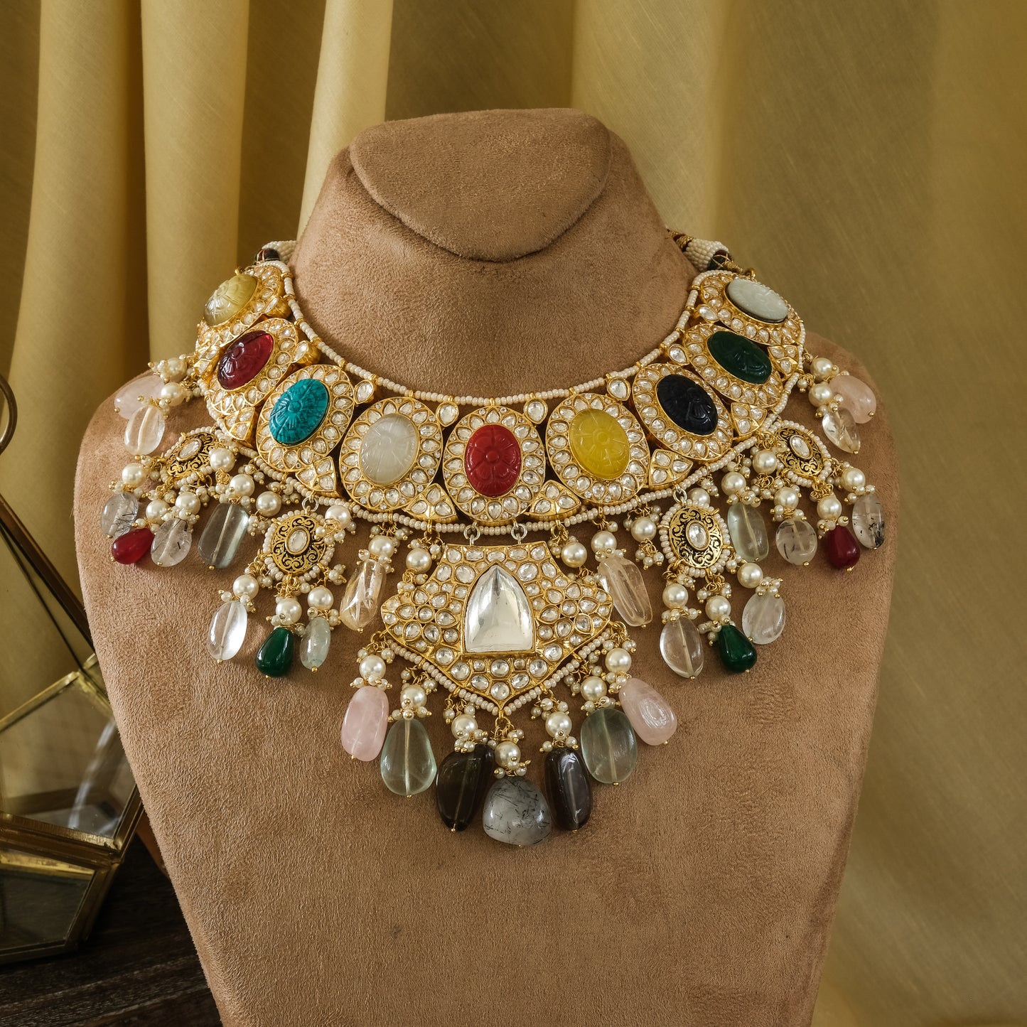 Kundan and Navratna Complete Bridal Set