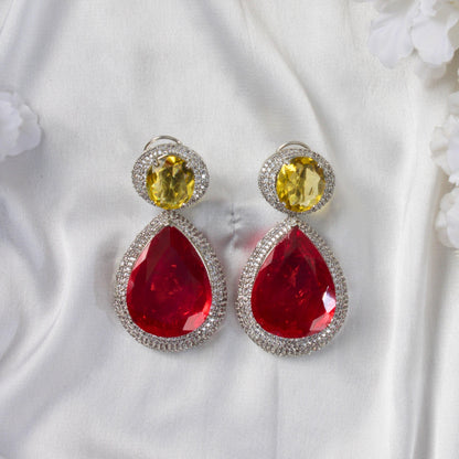 Doublet Dangler Earrings with Stone Details
