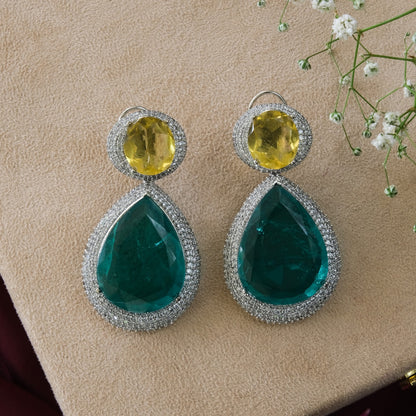 Doublet Dangler Earrings with Stone Details