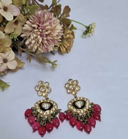Bridal Kundan Set with Red Beads
