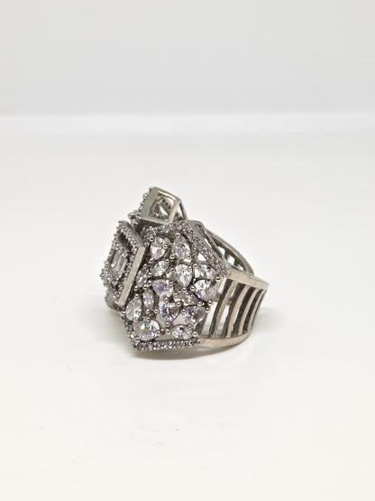 Zircon Diamond Ring