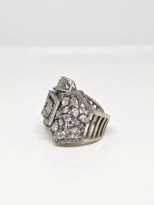 Zircon Diamond Ring