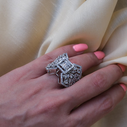 Zircon Diamond Ring