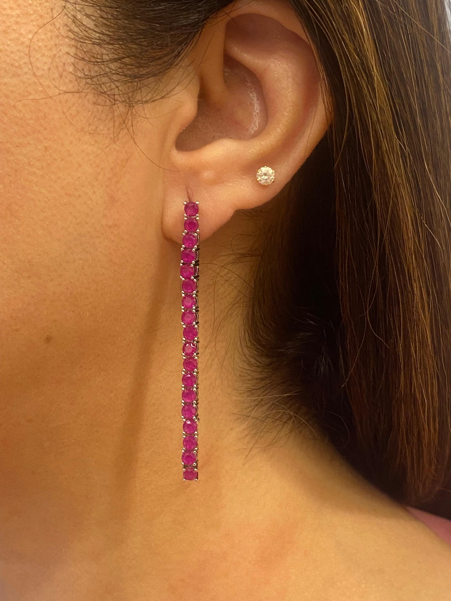 Zircon Elongated Vibrant Stone Earrings