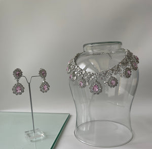 Zircon with Blush Pink Crystals Necklace SetStudio6Jewels